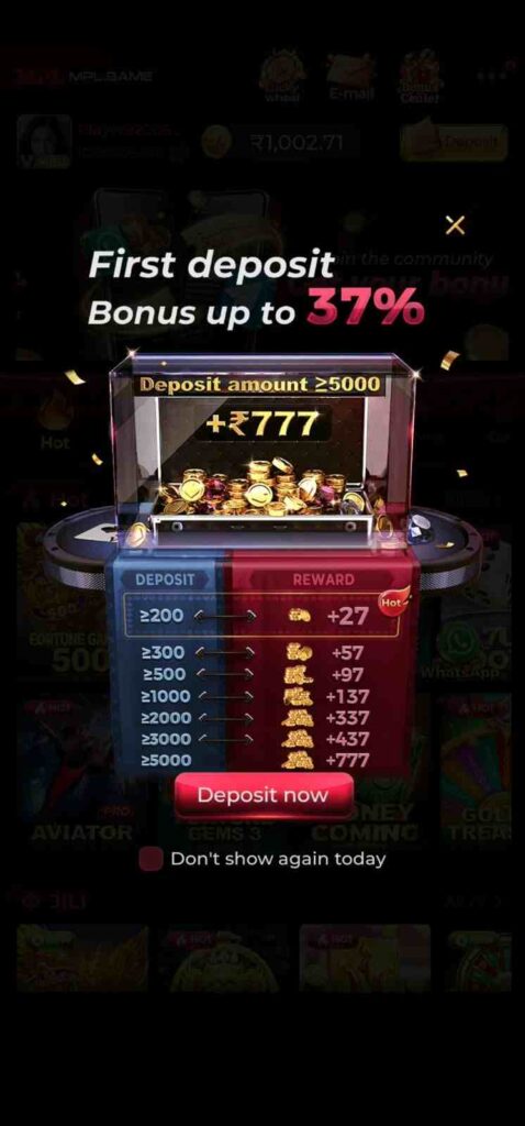 MPL Deposit Bonus – Get Up to 37% Extra Cashback